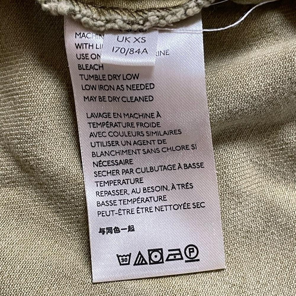 Free People Utility Jacket Olive Green size XS 100% Cotton Military Style Cargo - Picture 10 of 14